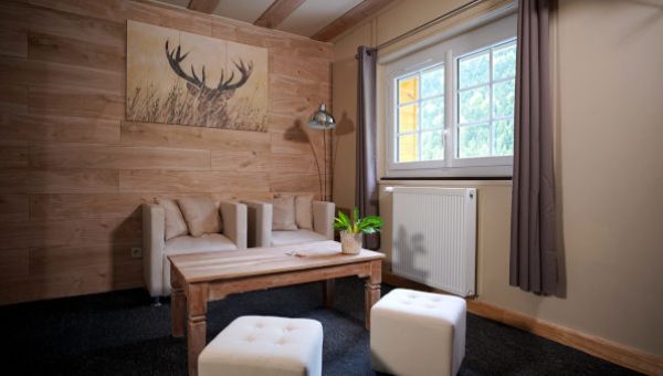 Chambre double avec lit queen size et vue montagne à réserver dans l'hôtel à Saint Lary Soulan : La Sapinière***